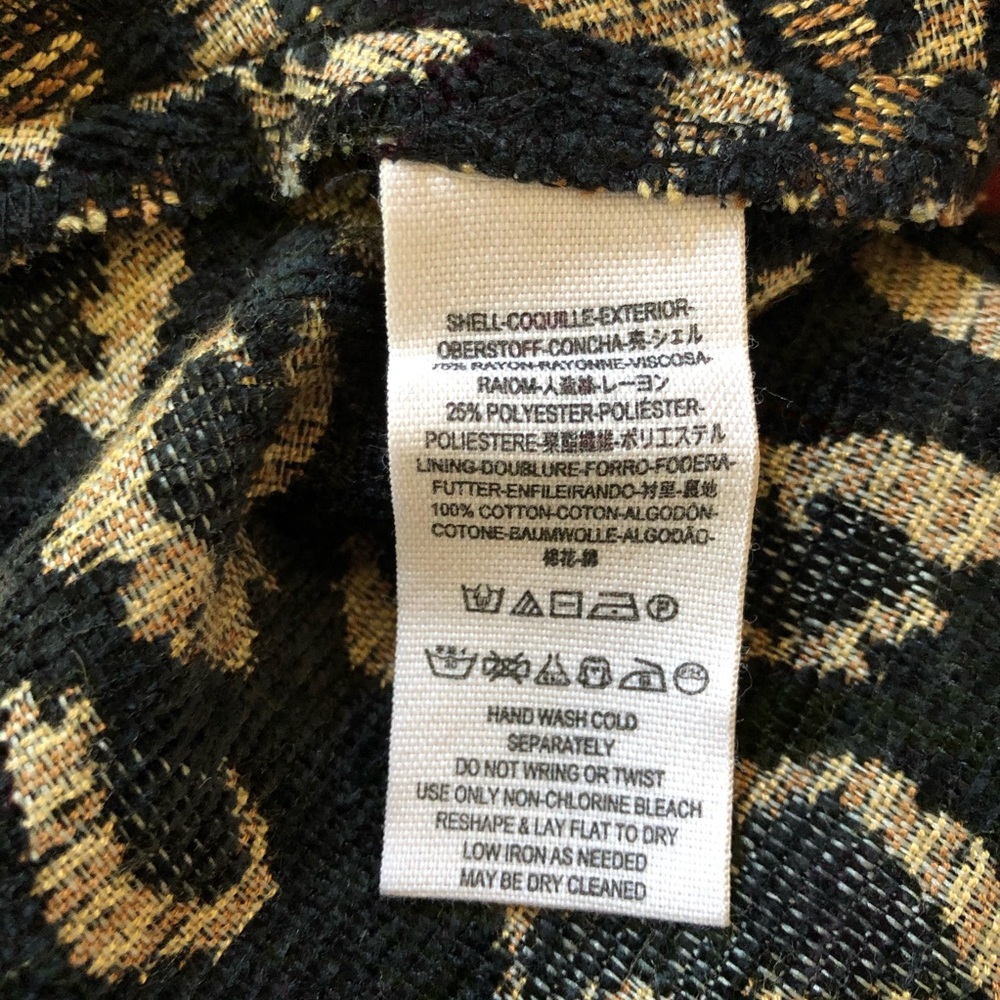 Free People Chenille Cheetah Skater Skirt - Picture 7 of 7